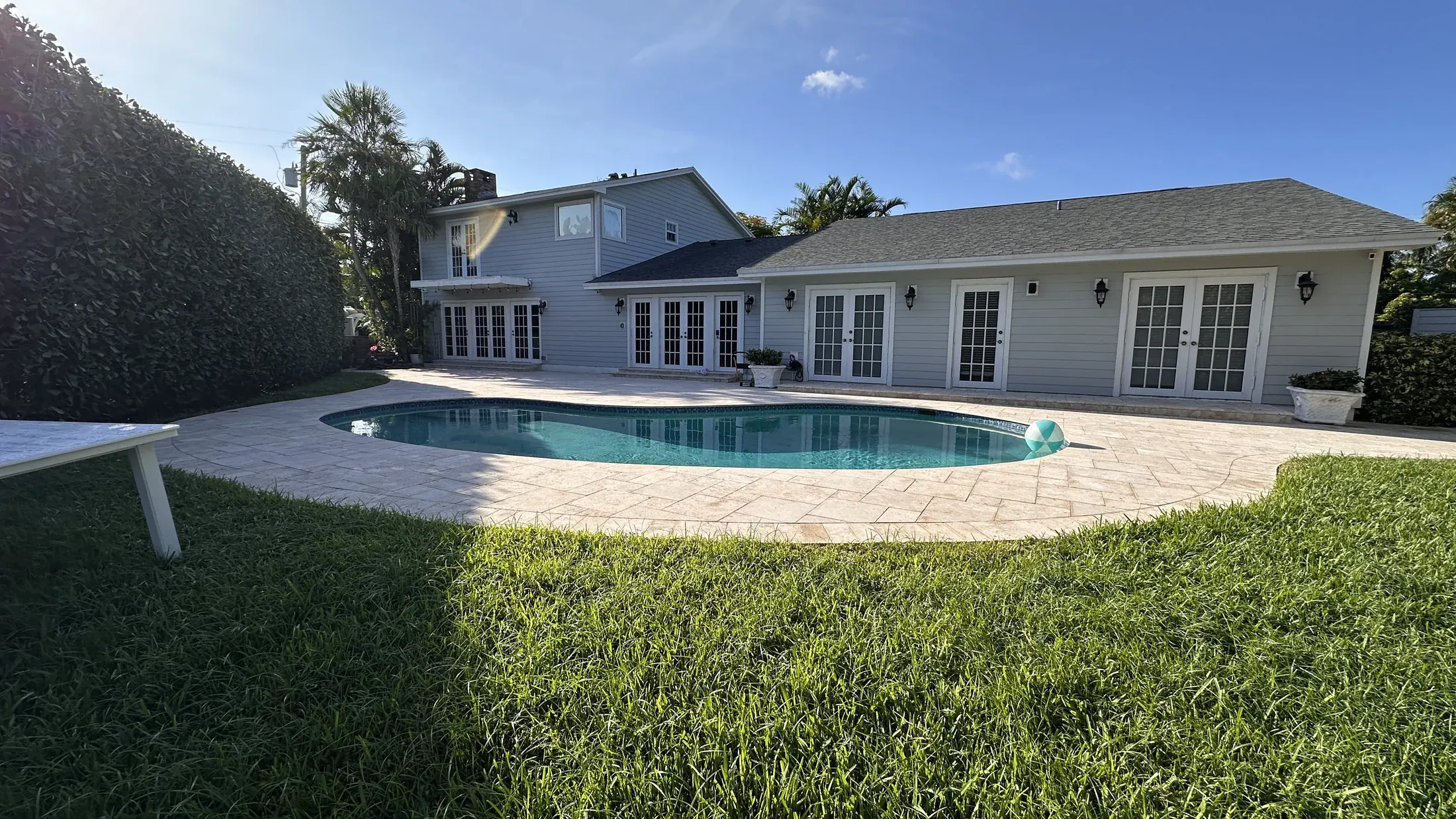 Travertine Pool Deck Repair in Delray Beach, Florida